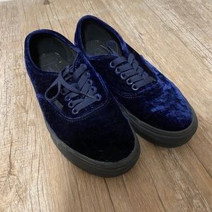 Vans velvet lace up sneakers